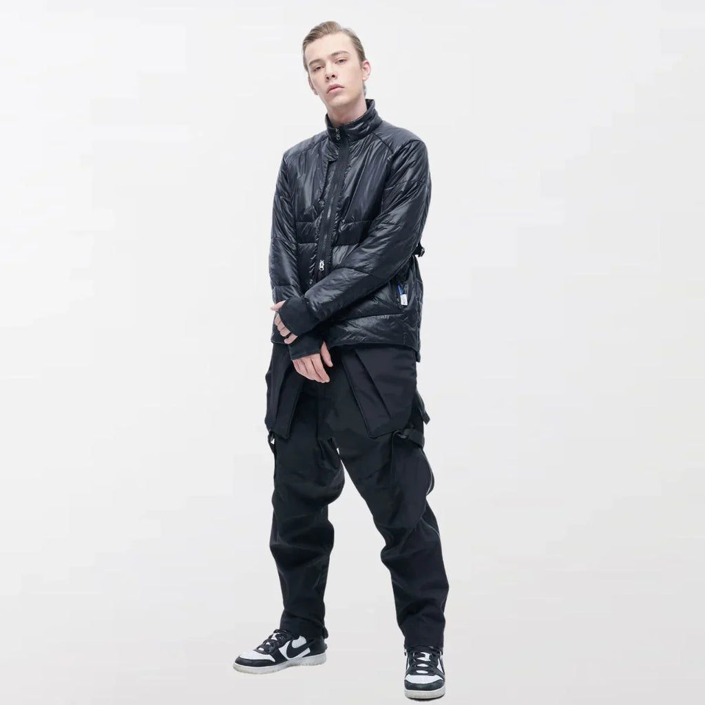 Black Efficient Insulated Techwear Jacket - Clotechnow