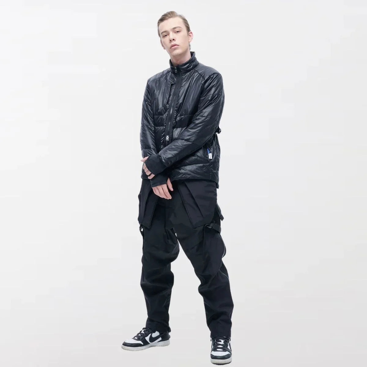 Black Efficient Insulated Techwear Jacket - Clotechnow