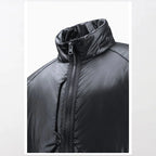 Details of the Black Efficient Insulated Techwear Jacket - Clotechnow