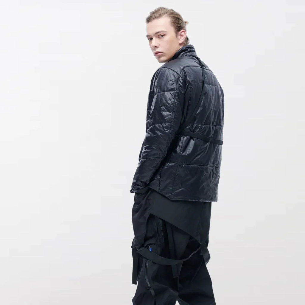 Black Efficient Insulated Techwear Jacket - Clotechnow