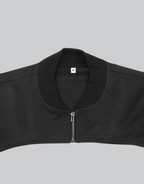 Dark graphic techwear t-shirt with an abstract futuristic print and relaxed urban streetwear silhouette, Clotechnow series 084 — view 7