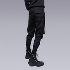 Elvvie -The X-21 V2 Street Techwear Pants have an elastic drawstring on the waistband, which makes for easy wear and breathable fabric that is designed with a fashionable pocket design. The three dimensionality of the pants was created lovingly by skilled artisans who take pride in each detail they produce. Whether you want to go out for strolls or stay at home, these are versatile and comfortable from every perspective.