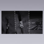 techwear pants overalls in black color