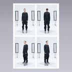 Men standing wearing techwear pants overalls
