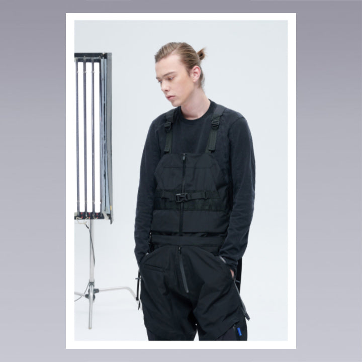 Men standing wearing techwear pants overalls