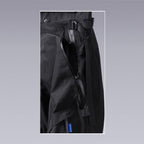 techwear pants overalls in black color