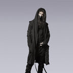 Men Model wearing the black techwear cloak - Clotechnow