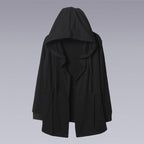 The black hooded techwear coat