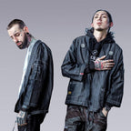 Two men wearing the Japanese techwear kimono