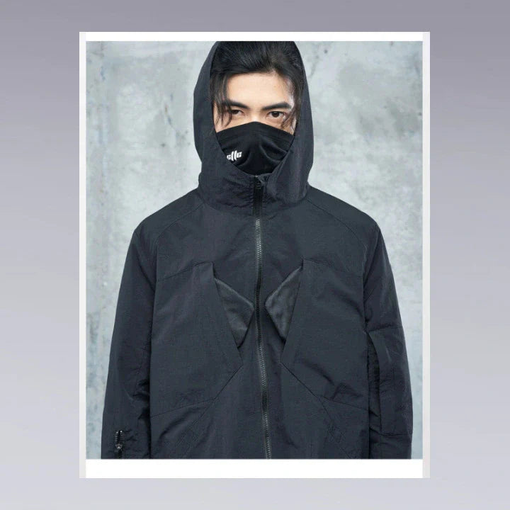 Image close-up of the waterproof Hardshell Techwear Jacket