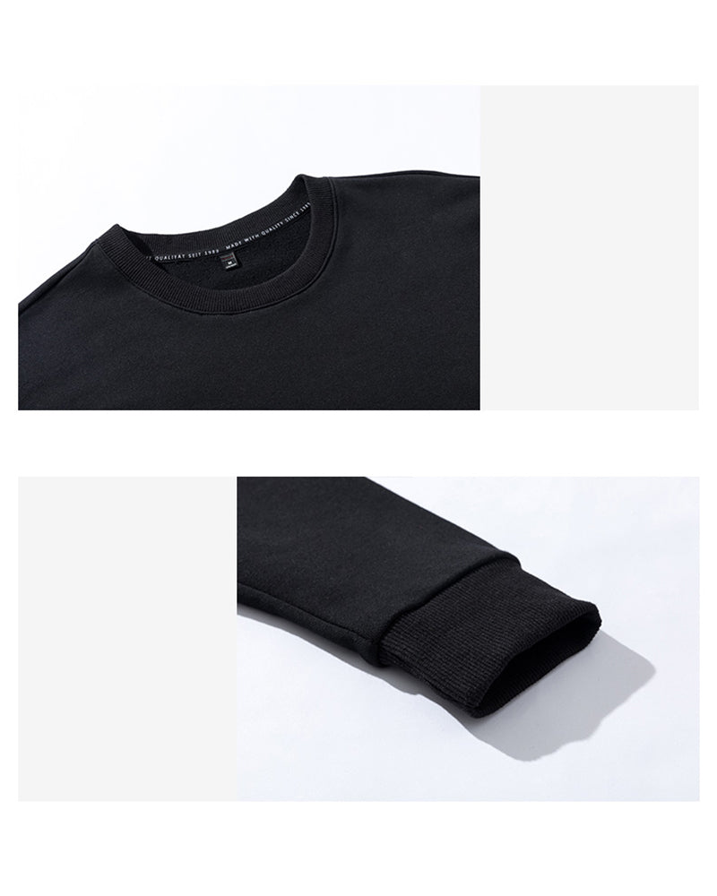 Black long-sleeve shirt on a white background