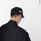 A Man Wearing The Techwear Functional Waterproof Cap By Clotechnow