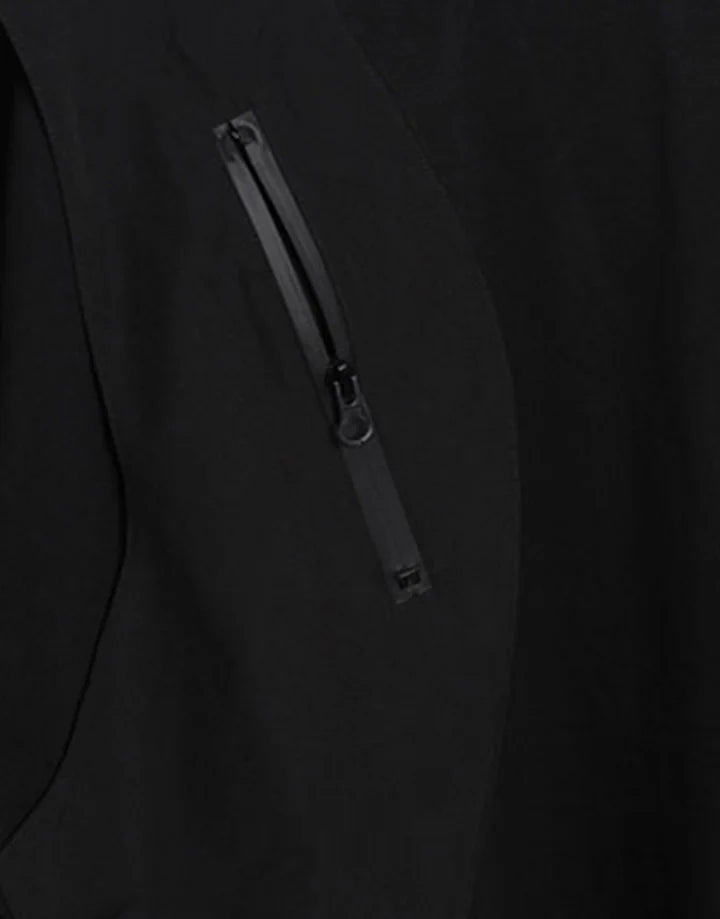 Crew-neck techwear shirt with chest panel accents and layered seam details in a modern urban aesthetic suitable for layering — view 6