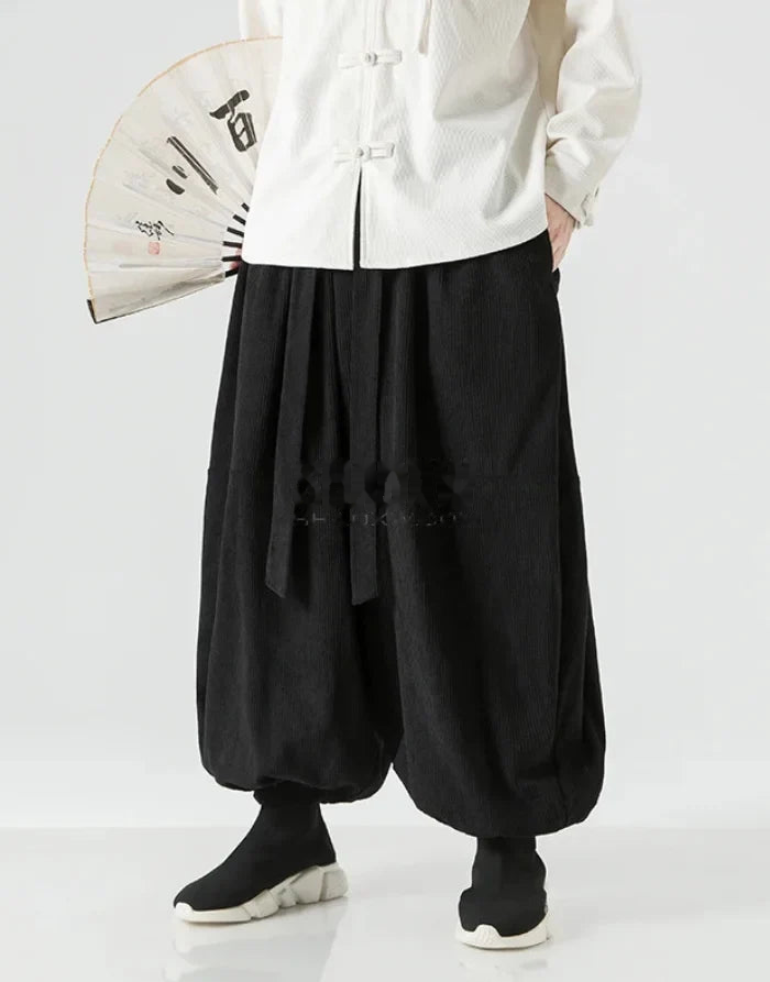 Ribbon Tie Hakama Pants — product view 4