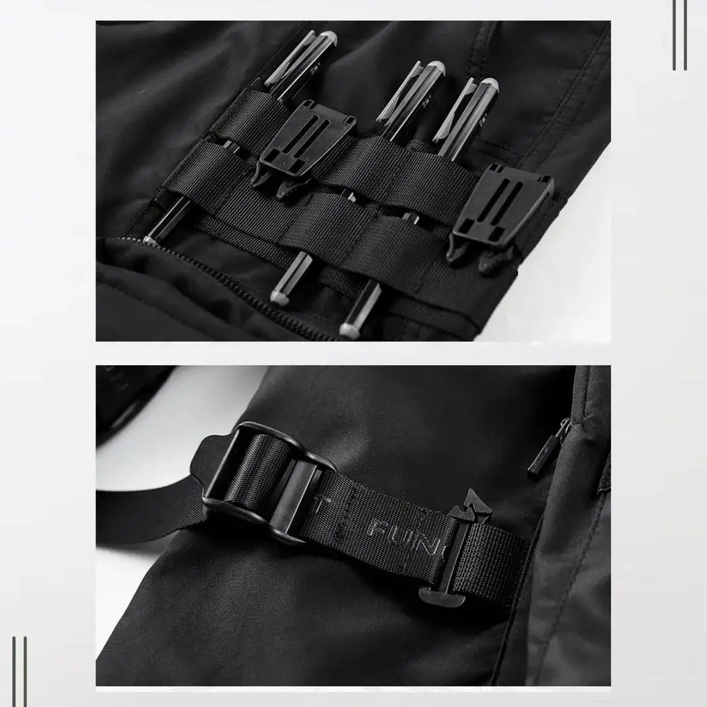 The Black S/23 Functional Multi Pocket Shorts By Clotechnow