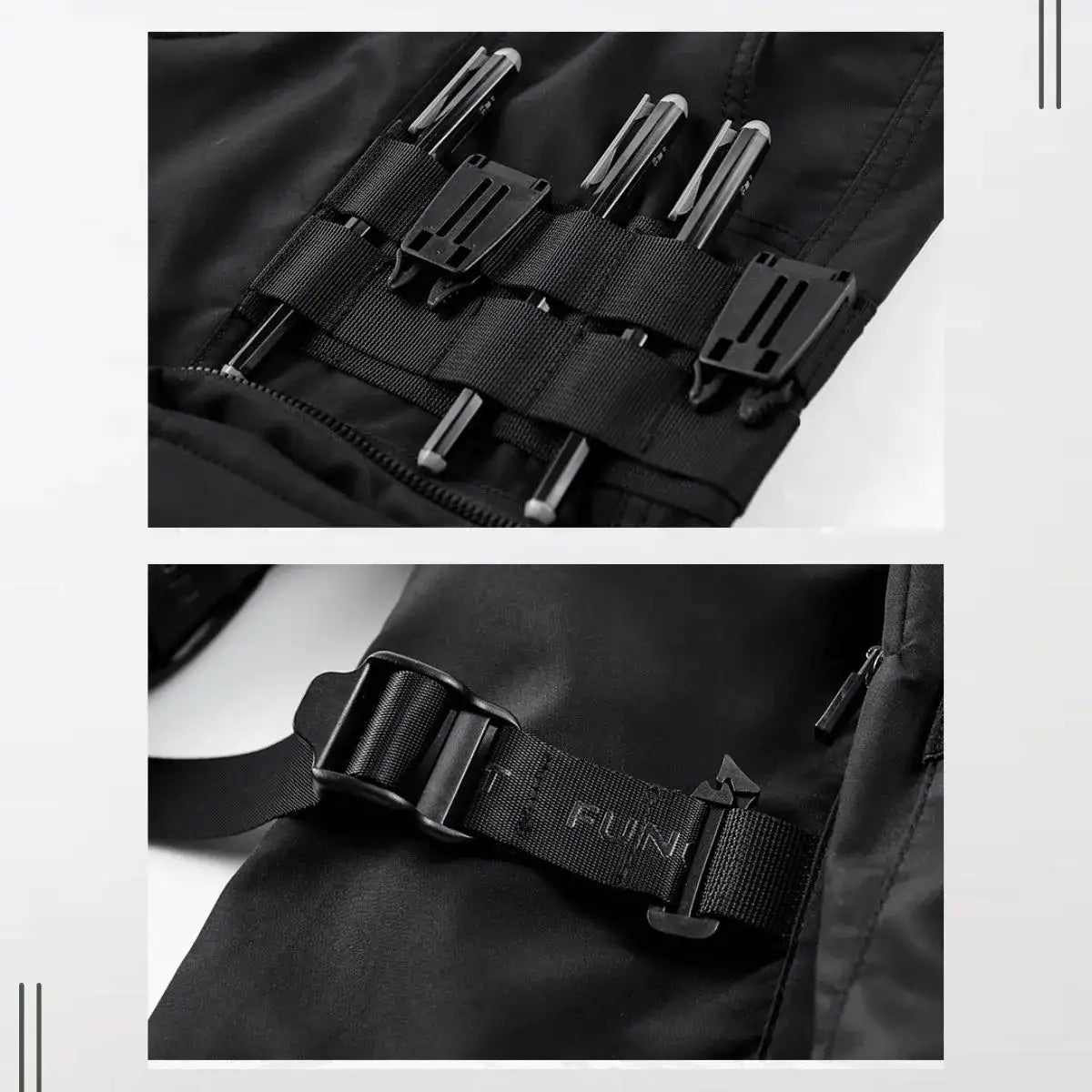 The Black S/23 Functional Multi Pocket Shorts By Clotechnow