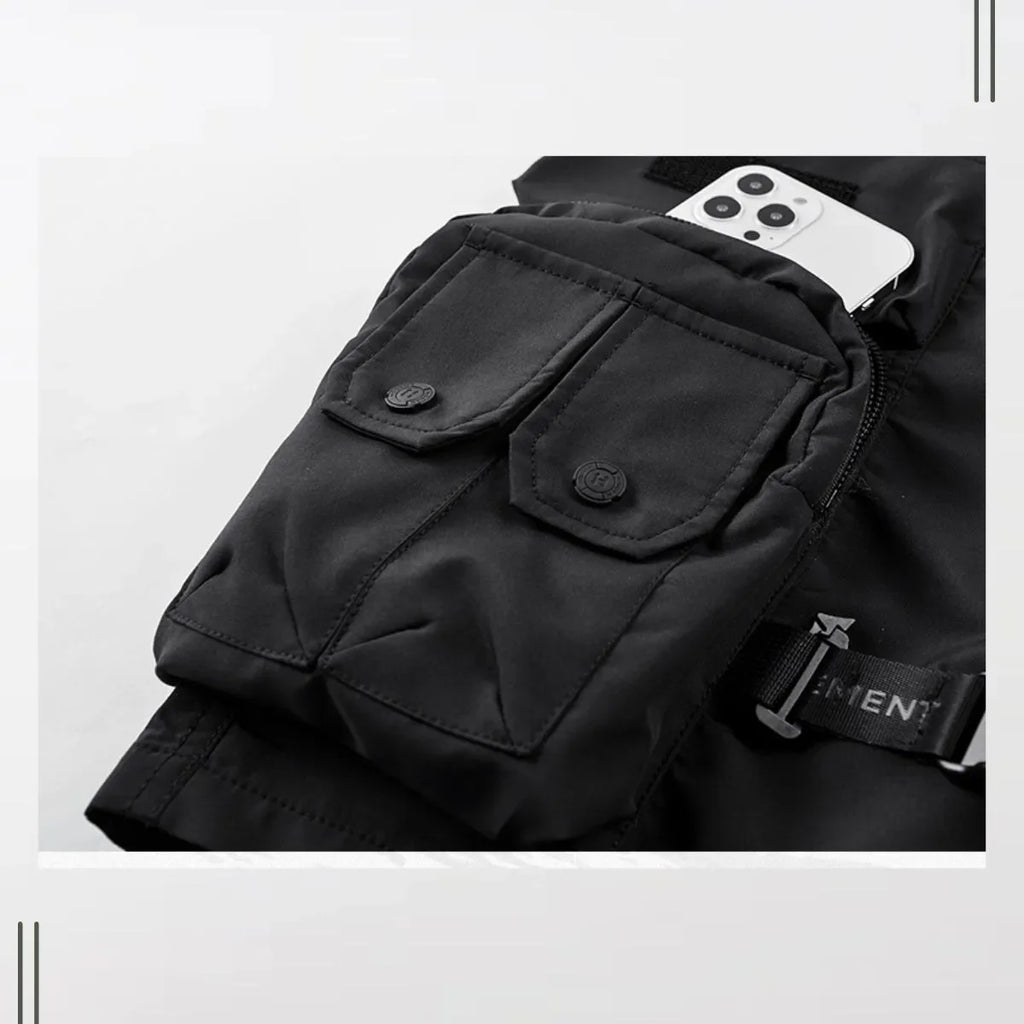 The Black S/23 Functional Multi Pocket Shorts By Clotechnow