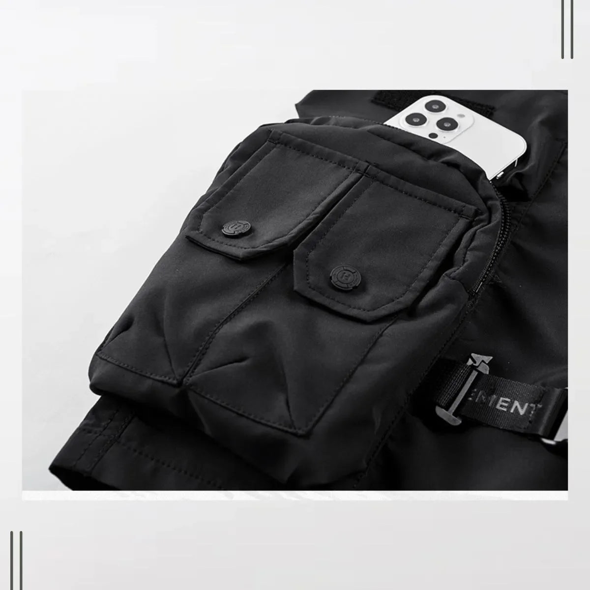 The Black S/23 Functional Multi Pocket Shorts By Clotechnow