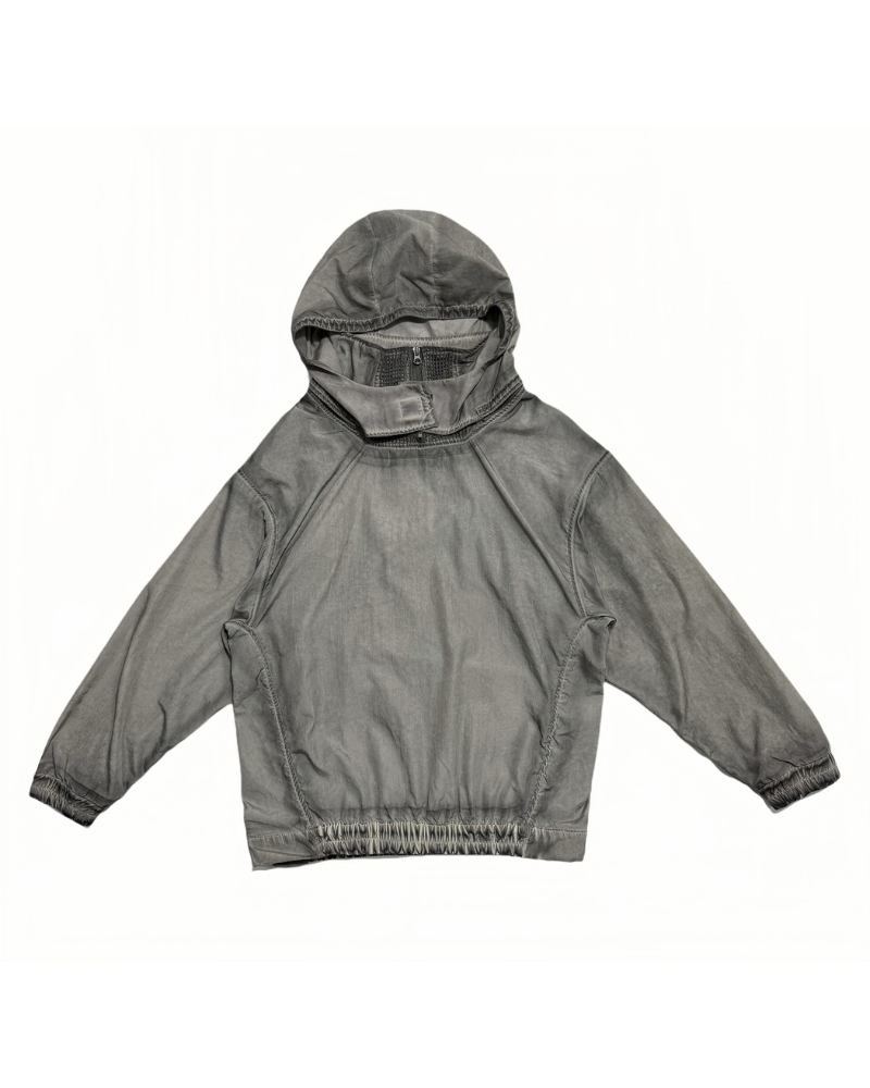 Distressed Stand Collar Outdoor Jacket - Steampunk