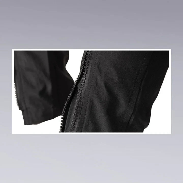 Image of the Zipper in the foot opening. Close-up image