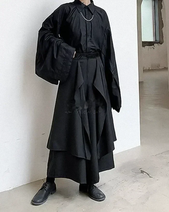 Obsidian Fold Hakama Pants — product view 4