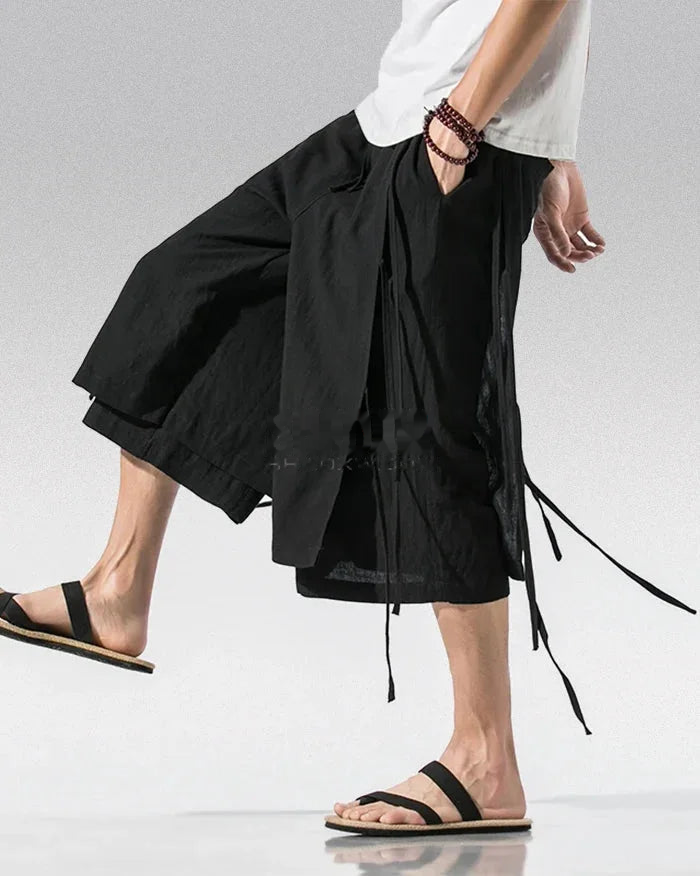 Sarouelle Drape Hakama Pants — product view 2