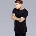 BLACK SIDE ZIP T-SHIRT - Clotechnow