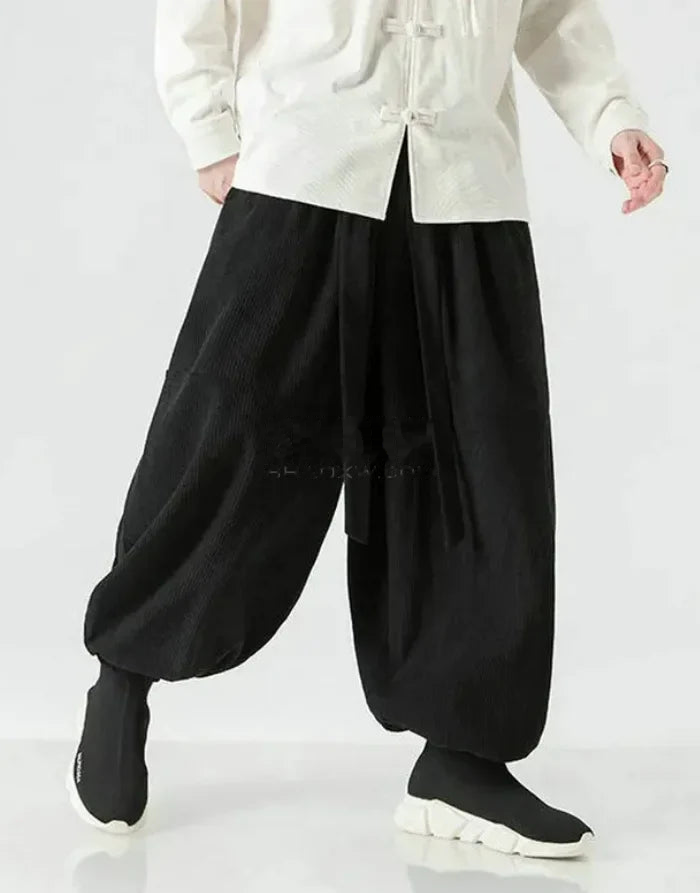 Ribbon Tie Hakama Pants — product view 3