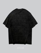 Oversized techwear tee featuring a high-contrast neon eye graphic, unisex cut and bold cyberpunk-inspired street styling — view 3