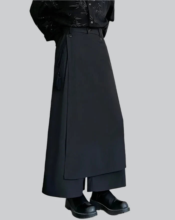 Asymmetric Layer Hakama Pants — product view 1