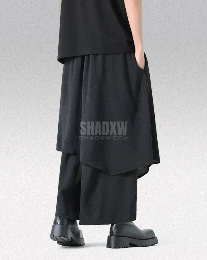 Monochrome Divide Hakama Pants — product view 3