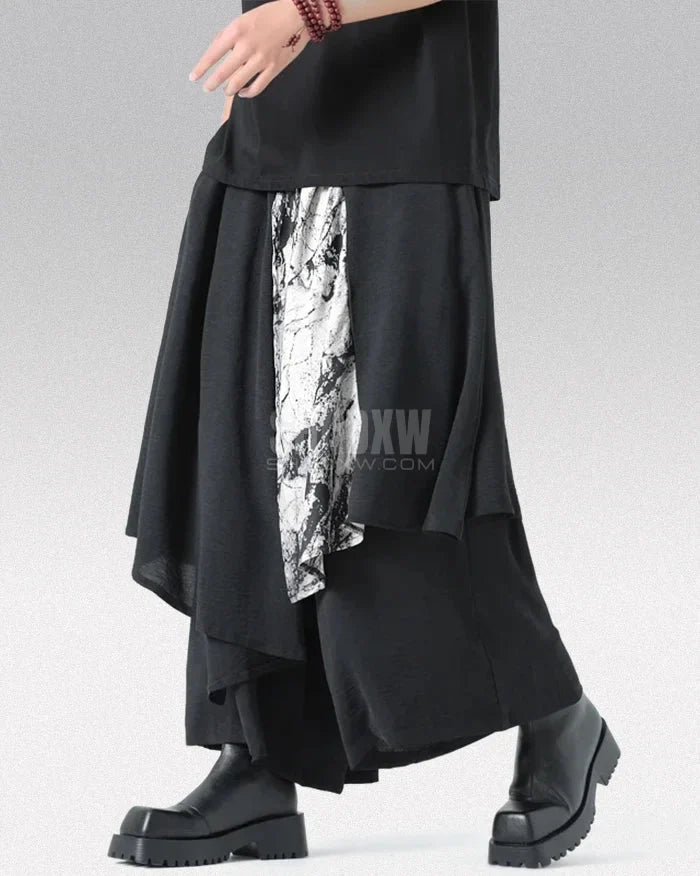Monochrome Divide Hakama Pants — product view 2