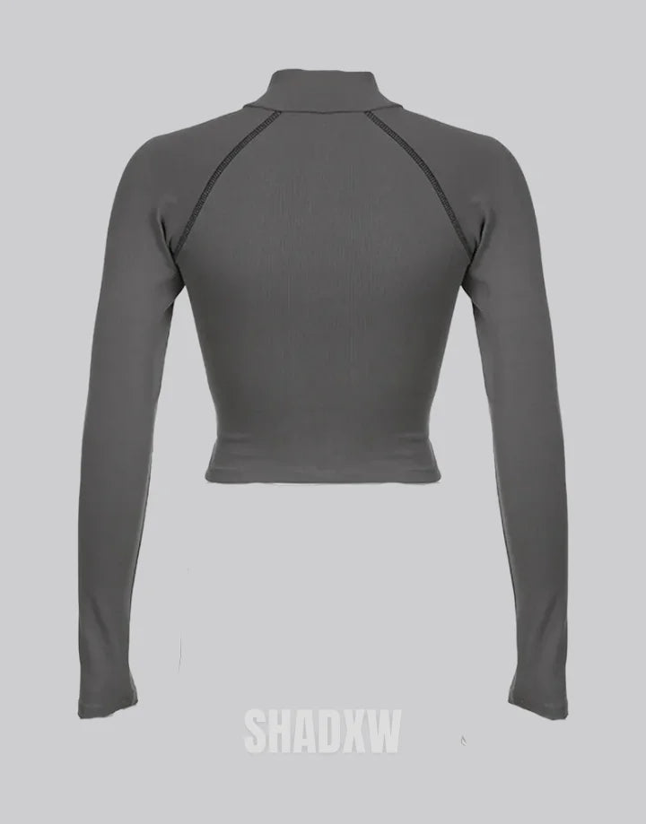 Dark graphic techwear t-shirt with an abstract futuristic print and relaxed urban streetwear silhouette, Clotechnow series 071 — view 3