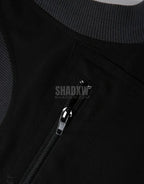 Dark graphic techwear t-shirt with an abstract futuristic print and relaxed urban streetwear silhouette, Clotechnow series 083 — view 6