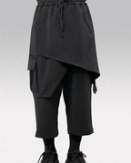Clotechnow black Street Form Hakama pants featuring a wide-leg draped silhouette and side cargo pocket detail.