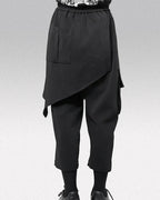 Clotechnow black Street Form Hakama pants featuring a wide-leg draped silhouette and utility pockets
