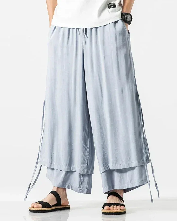 Canvas Pleat Hakama Pants — product view 4