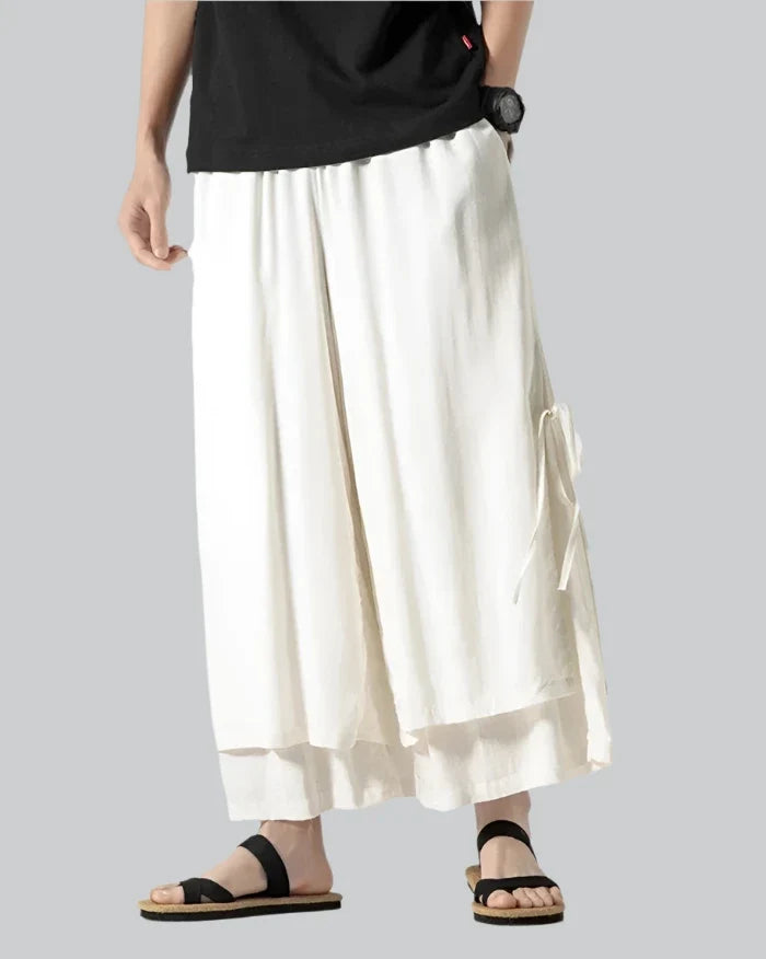 Canvas Pleat Hakama Pants — product view 1