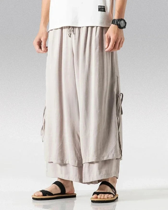 Canvas Pleat Hakama Pants — product view 7