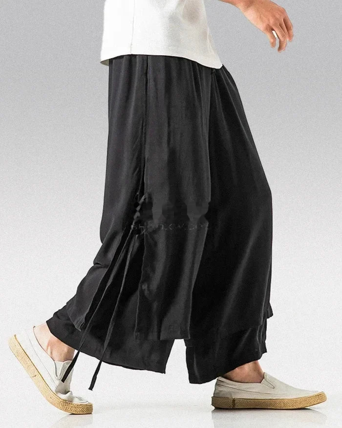 Canvas Pleat Hakama Pants — product view 6