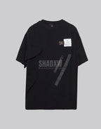 Minimal utility techwear t-shirt in dark tone with clean lines, extended hem, and understated futuristic street style — view 2