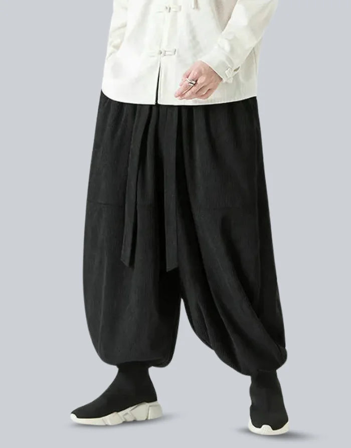 Ribbon Tie Hakama Pants — product view 1