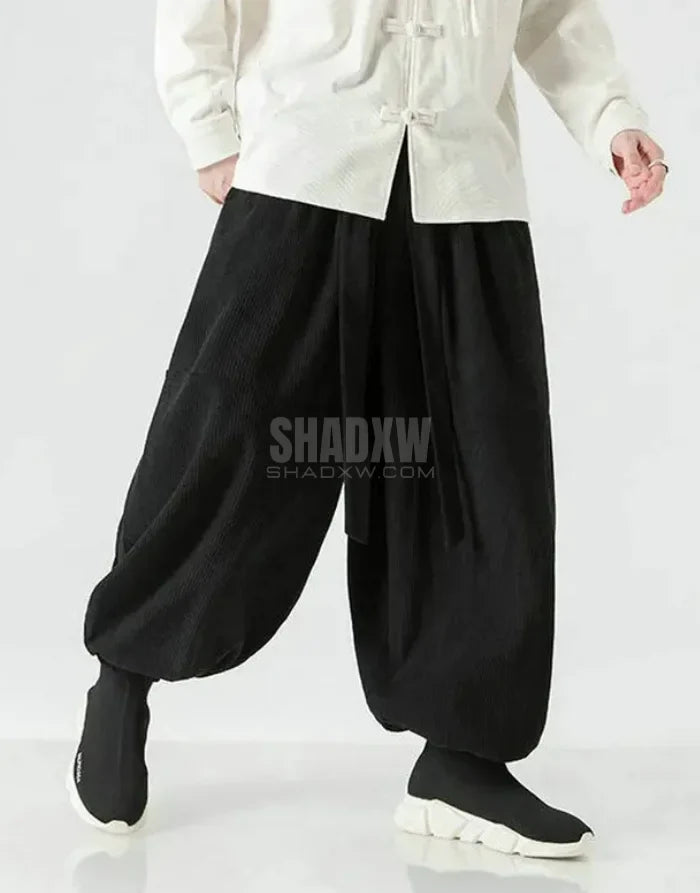 Ribbon Tie Hakama Pants — product view 3