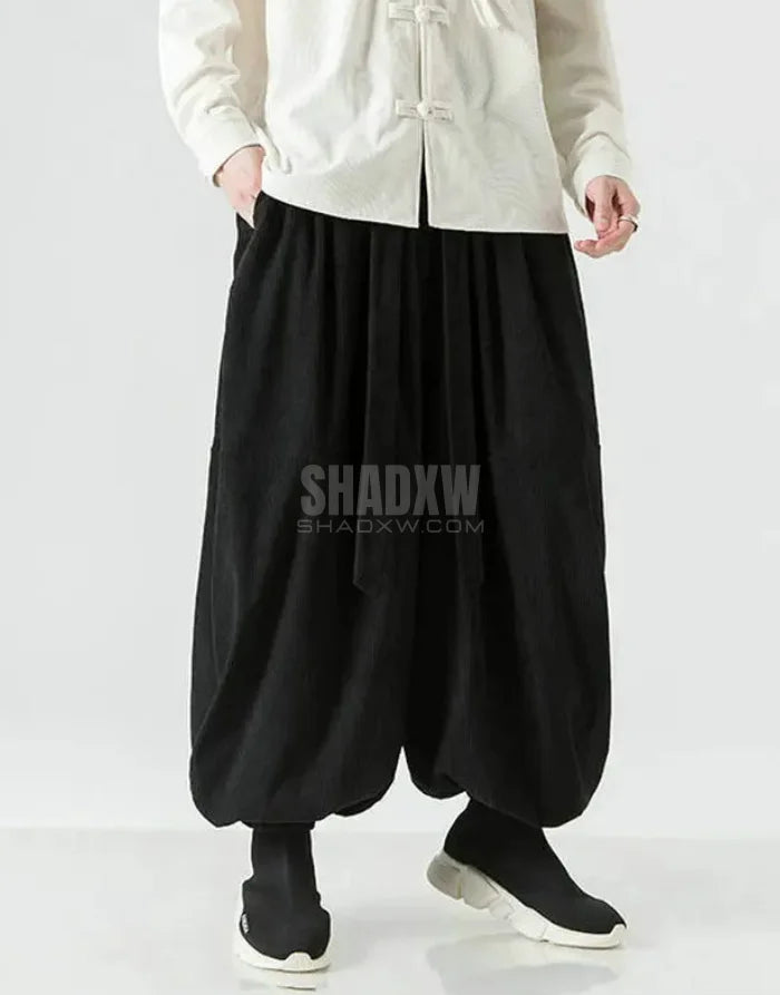 Ribbon Tie Hakama Pants — product view 2
