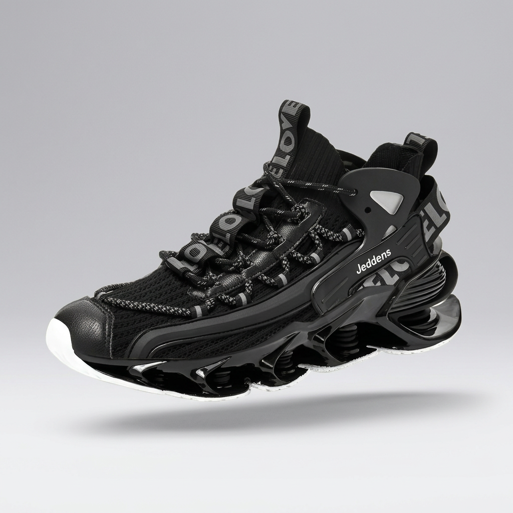 Black low-top AeroFrame utility sneaker, studio main image
