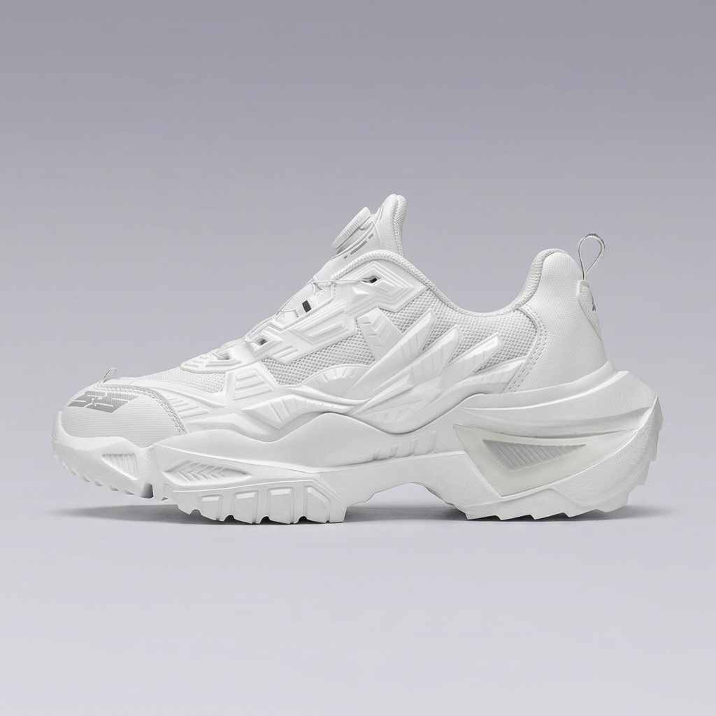 White Cyber Monster techwear shoe side view