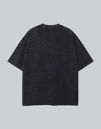 Dark graphic techwear t-shirt with an abstract futuristic print and relaxed urban streetwear silhouette, Clotechnow series 111 — view 4