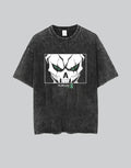 Dark graphic techwear t-shirt with an abstract futuristic print and relaxed urban streetwear silhouette, Clotechnow series 111 — view 1