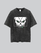 Dark graphic techwear t-shirt with an abstract futuristic print and relaxed urban streetwear silhouette, Clotechnow series 111 — view 1