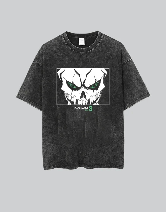 Dark graphic techwear t-shirt with an abstract futuristic print and relaxed urban streetwear silhouette, Clotechnow series 111 — view 1